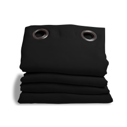 BLACK Soundproof Curtain Cotton Effect Deep Black MC710