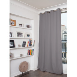 Grey BLACKOUT Curtain Solid Color Cloud MC09