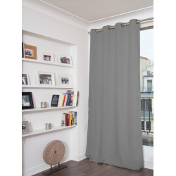 Grey SOUNDPROOF Curtain Cotton Effect Cloud MC09