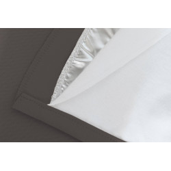 Grey SOUNDPROOF Curtain Cotton Effect Metal MC732
