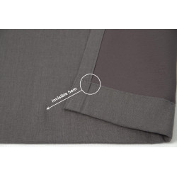 Moondream Premium BLACKOUT Curtain Washed Linen Grey MC713 Smoky