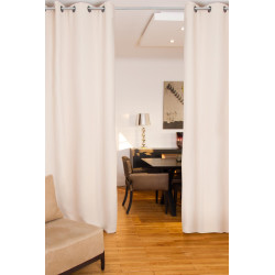 Beige ROOM DIVIDER & SOUNDPROOF Curtain Cotton Effect Eggshell MC634