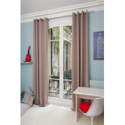 Beige THERMAL BLACKOUT Curtain Solid Color Pelican MC8220