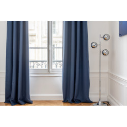 Blue THERMAL BLACKOUT Curtain Solid Color Lobelia MC666