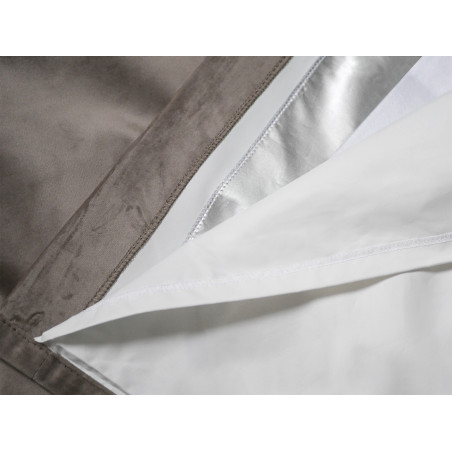 Beige-Grey SOUNDPROOF Custom Curtain Velvet Venise Taupe MC740