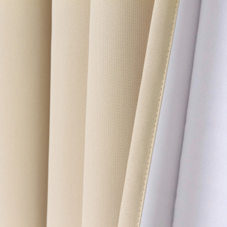 Beige SOUNDPROOF Custom Curtain Cotton Effect Eggshell MC634