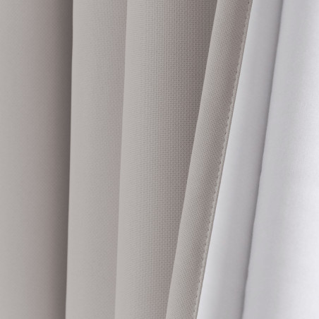 Grey SOUNDPROOF Custom Curtain Cotton Effect Stone MC17