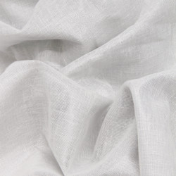 White THERMAL Linen Custom Sheer Snow MC720