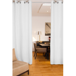 White ROOM DIVIDER & SOUNDPROOF Curtain Cotton Effect Snow MC720
